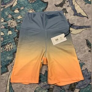 NWT XS WeWoreWhat DustyBlue/Multi Active Biker Shorts